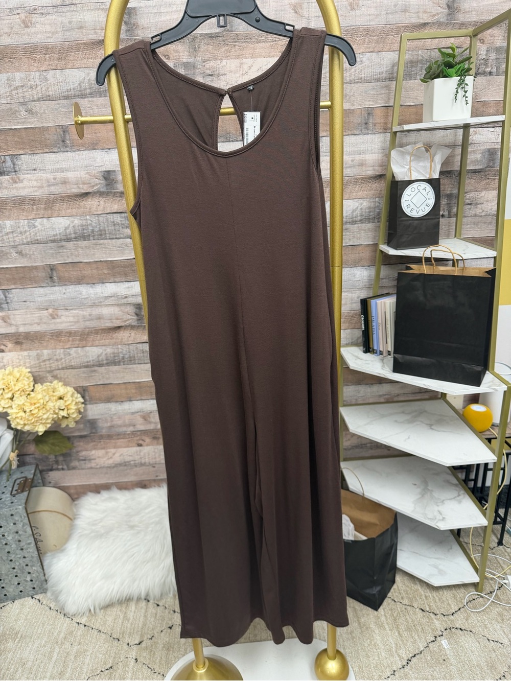 Brown Tank Romper M
